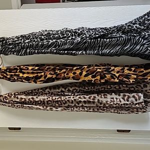 Leopard print scarves set of 3